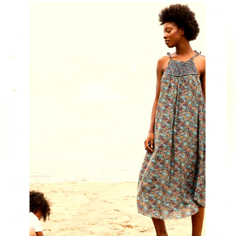Doen “Thoreau” dress in navy lady bird floral print size XS